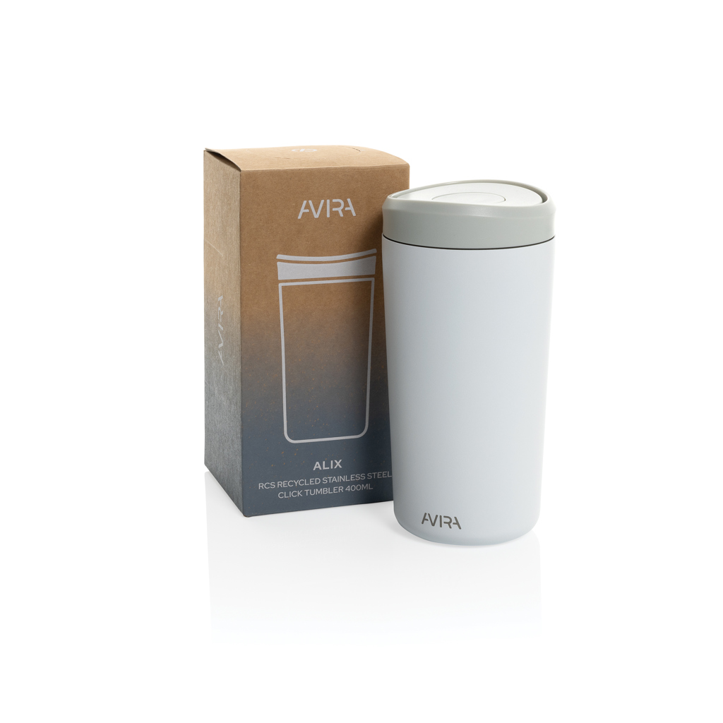 Avira Alix Klickbecher 400 ml — RCS-Recycling-Stahl mit One-Click-Deckel Avira Alix Klickbecher 400 ml — RCS-Recycling-Stahl mit One-Click-Deckel