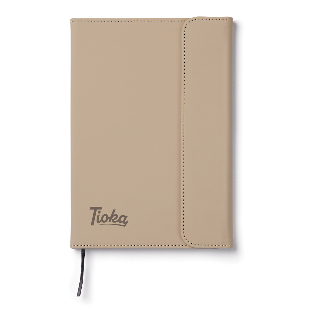 VINGA Baltimore A5-Notizbuch aus GRS-recyceltem PU und Papier
