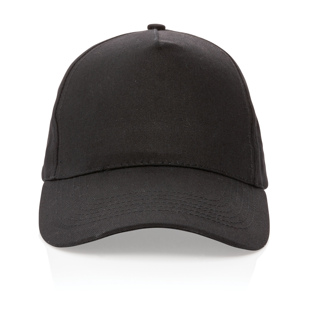 Impact 5-Panel Cap aus recyceltem Baumwoll-Polyester-Twill mit AWARE Tracer – bedruckbar Impact 5-Panel Cap aus recyceltem Baumwoll-Polyester-Twill mit AWARE Tracer – bedruckbar