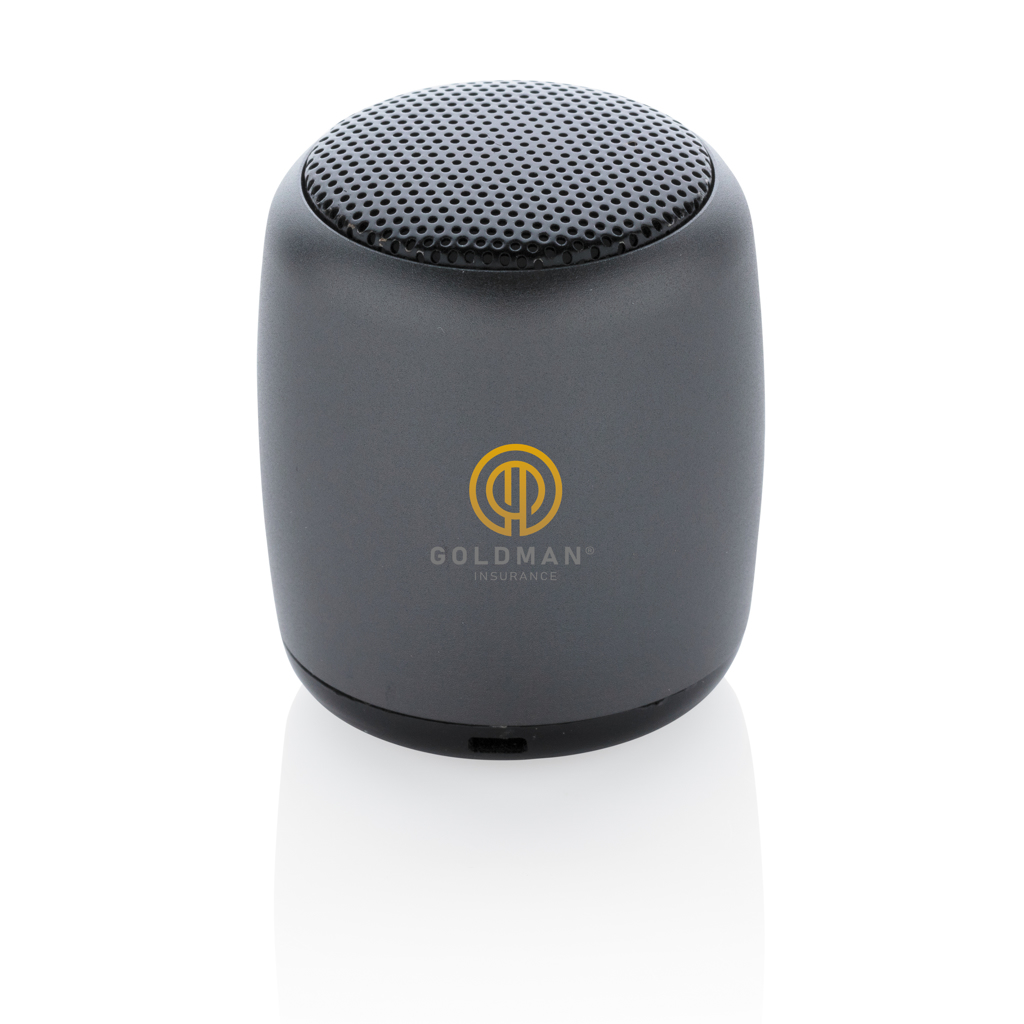 XD Collection Mini-Lautsprecher Aluminium kabellos – bedruckbar mit Logo