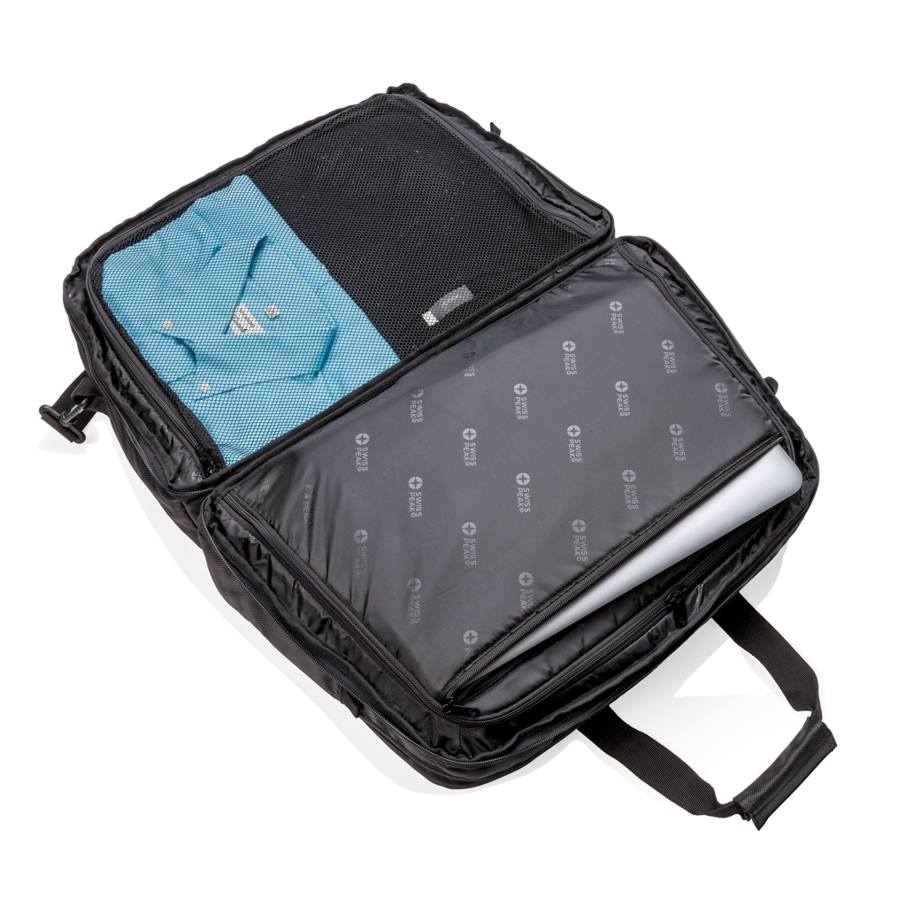 RFID Weekender mit Kofferöffnung PVC-frei 15.6'' schwarz RFID Weekender mit Kofferöffnung PVC-frei 15.6'' schwarz