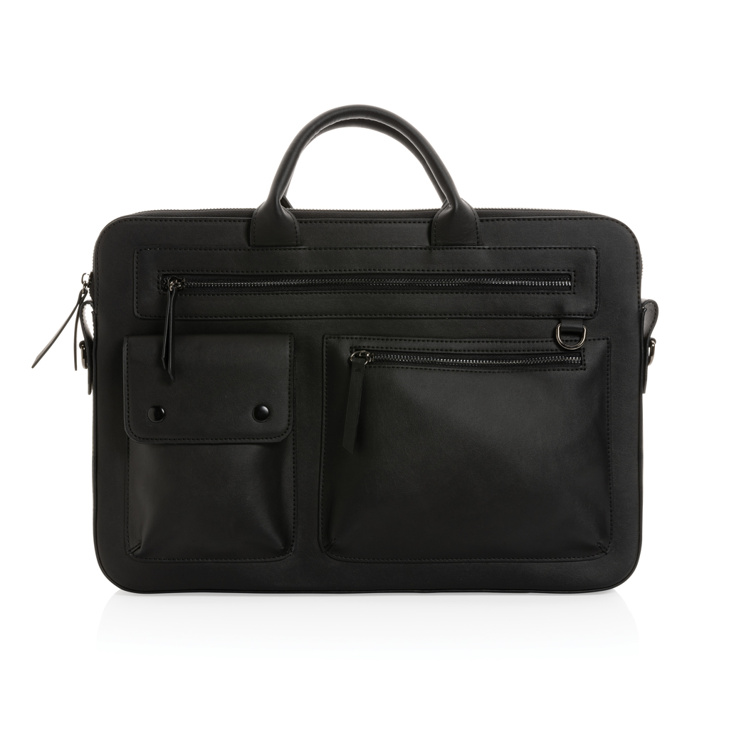 Swiss Peak 14" Laptoptasche aus GRS-recyceltem PU mit Logodruck