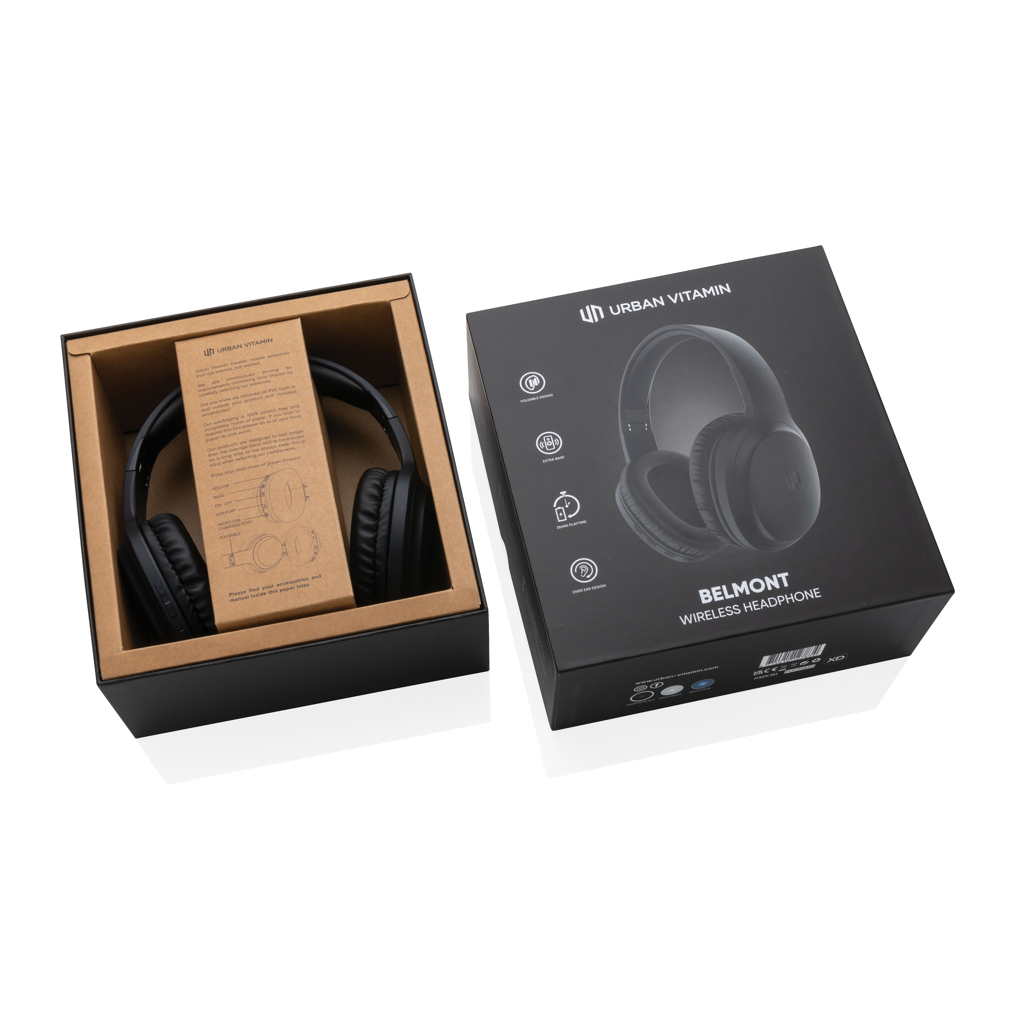 Urban Vitamin Belmont Bluetooth-Kopfhörer mit Logo-Druck