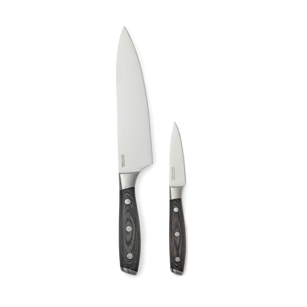 VINGA Küchenmesser-Set Kaiser, Kochmesser und Schälmesser aus deutschem X50CrMoV15-Edelstahl mit Pakkaholz-Griff VINGA Küchenmesser-Set Kaiser, Kochmesser und Schälmesser aus deutschem X50CrMoV15-Edelstahl mit Pakkaholz-Griff