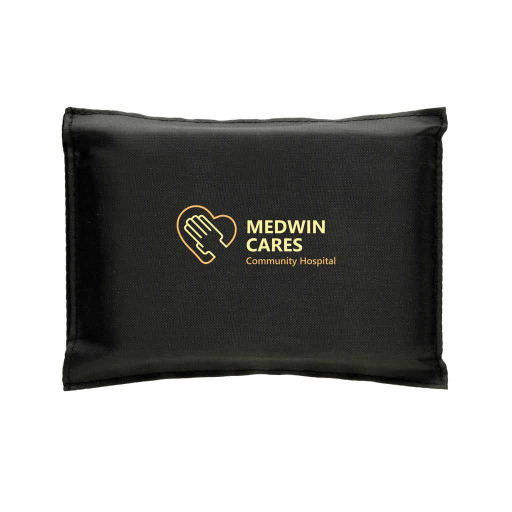 Solra Rettungsdecke aus PET-Mylar mit RCS-rPET-Tasche, bedruckbar