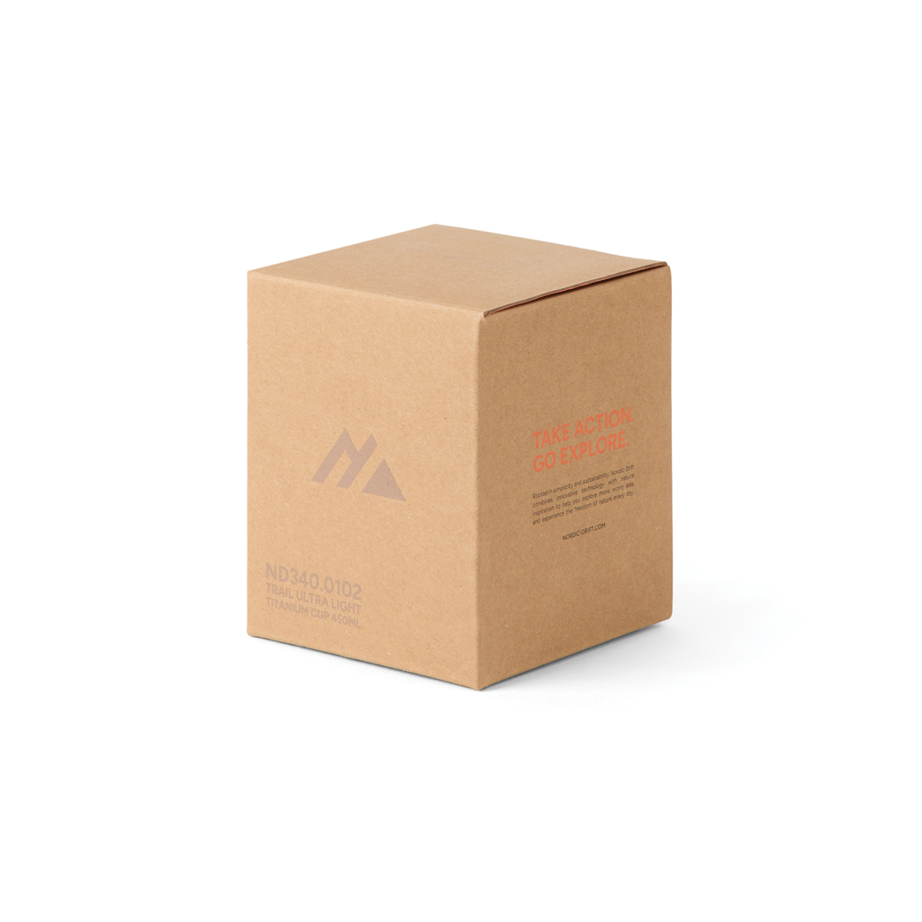 Nordic Drift Trail ultraleichter Titan-Becher 450 ml mit Lasergravur