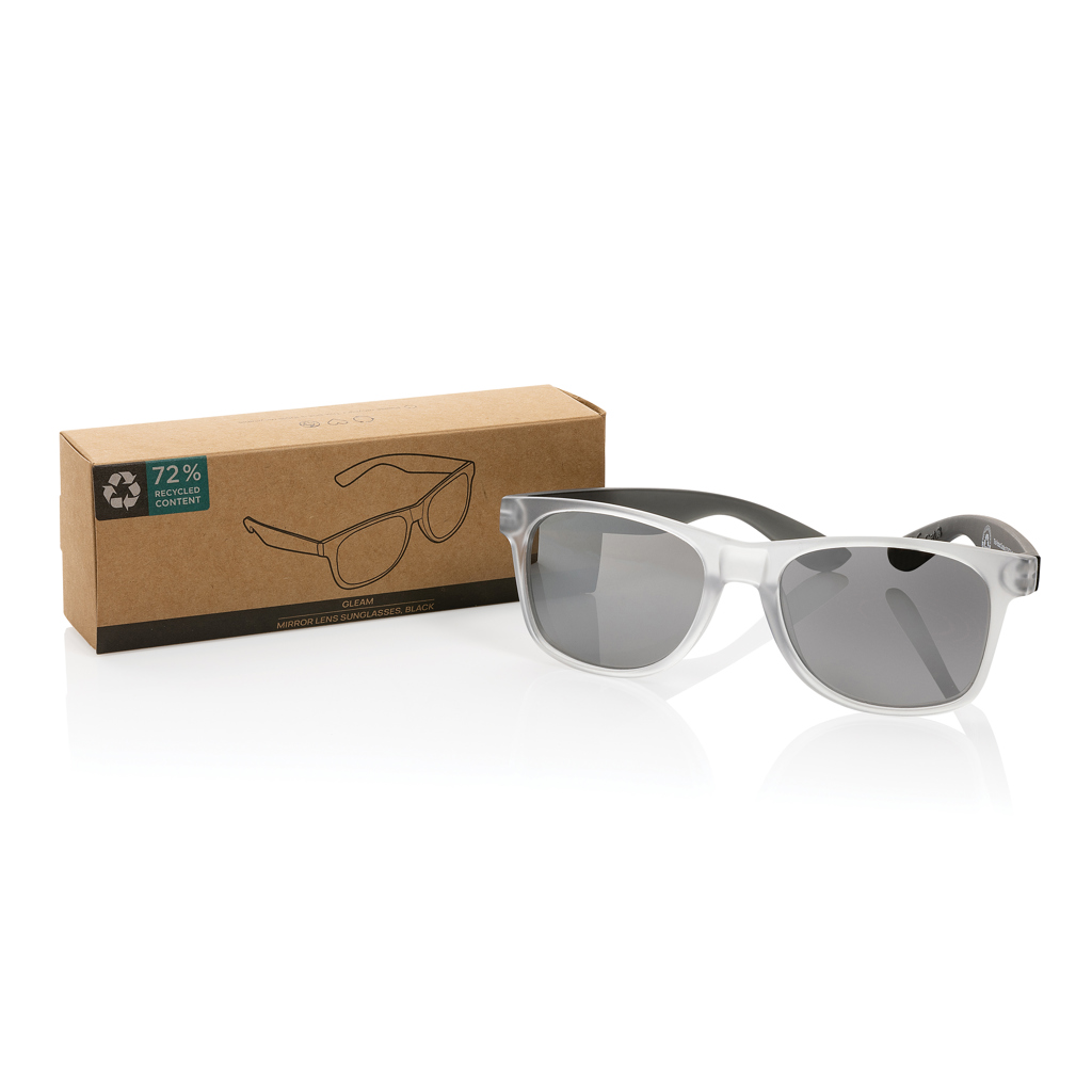 XD Collection Gleam Sonnenbrille aus RCS-recyceltem PC mit verspiegelten Gläsern