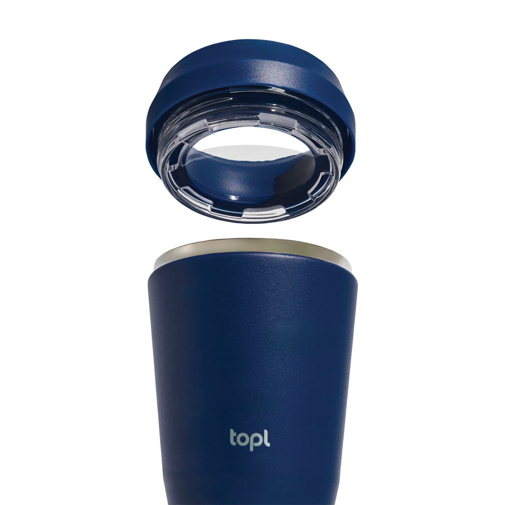 Topl Thermobecher 236 ml aus recyceltem Edelstahl mit 360°-Deckel Topl Thermobecher 236 ml aus recyceltem Edelstahl mit 360°-Deckel