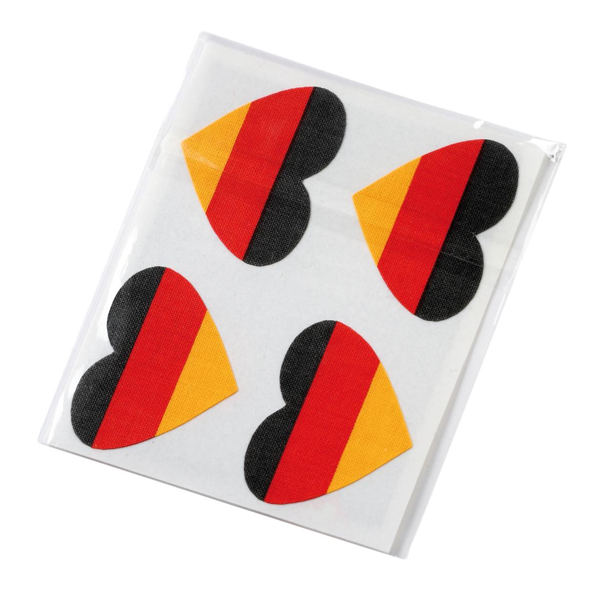 Fantape "Herz", 4er-Set – Deutschland-Farben Fantape "Herz", 4er-Set – Deutschland-Farben