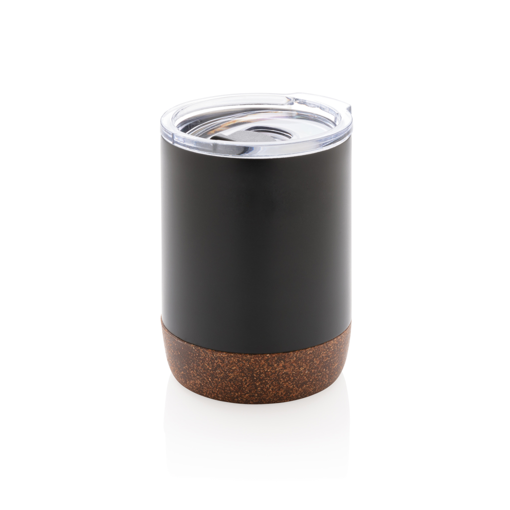 XD Collection Vakuum-Kaffeetasse RCS rSteel & Kork 180 ml mit Logo XD Collection Vakuum-Kaffeetasse RCS rSteel & Kork 180 ml mit Logo