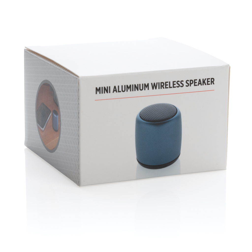 XD Collection Mini-Lautsprecher Aluminium kabellos – bedruckbar mit Logo XD Collection Mini-Lautsprecher Aluminium kabellos – bedruckbar mit Logo