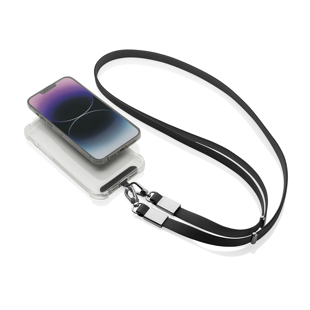 Nivo Crossbody-Handyband aus RCS-recyceltem PET, bedruckbar