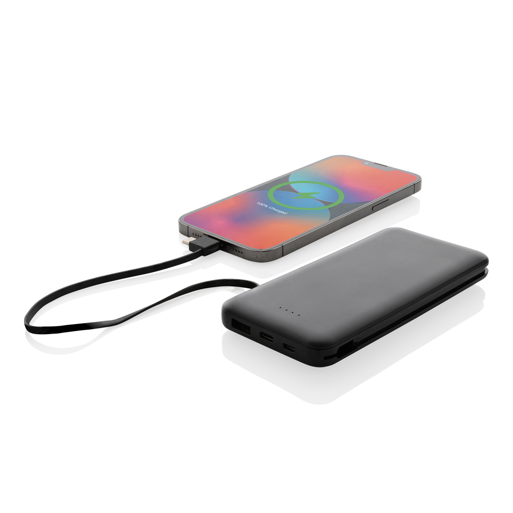 Lockhart Flat 10.000mAh RCS-Powerbank – Innovatives Werbegeschenk mit Logo
