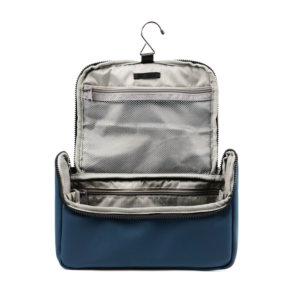 VINGA Baltimore Reise-Kosmetiktasche aus Nubuk-PU mit Logo-Veredelung