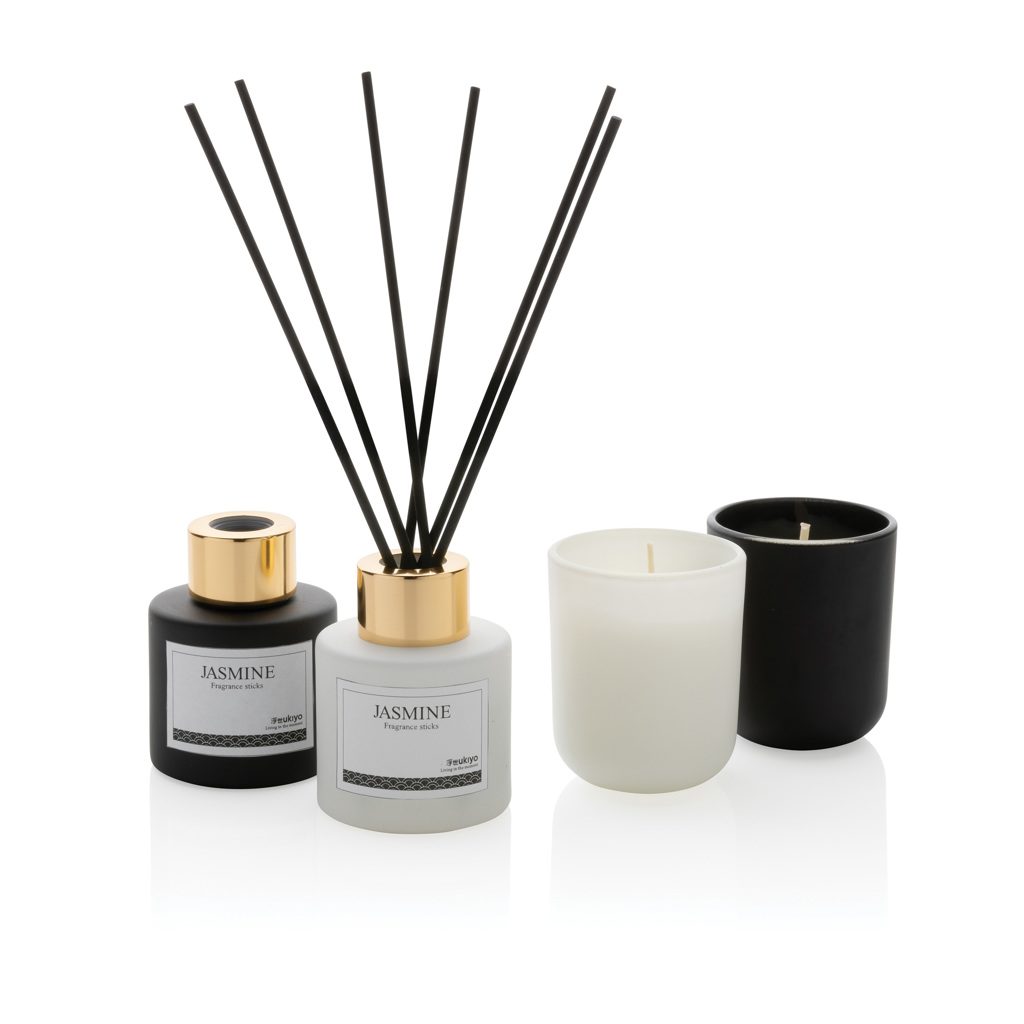 Ukiyo Geschenkset Jasmin – Sojawachskerze & Duftstäbchen