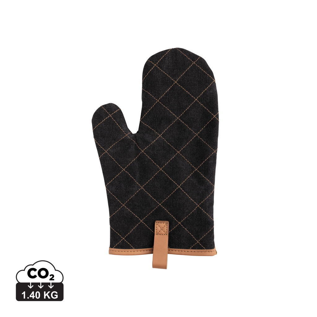 Gastro Canvas Ofenhandschuh 16oz – Hitzeschutz, schwarz