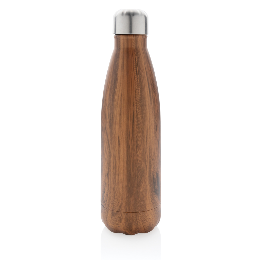 XD Collection Edelstahl-Trinkflasche 500ml mit Holzoptik, vakuumisoliert XD Collection Edelstahl-Trinkflasche 500ml mit Holzoptik, vakuumisoliert