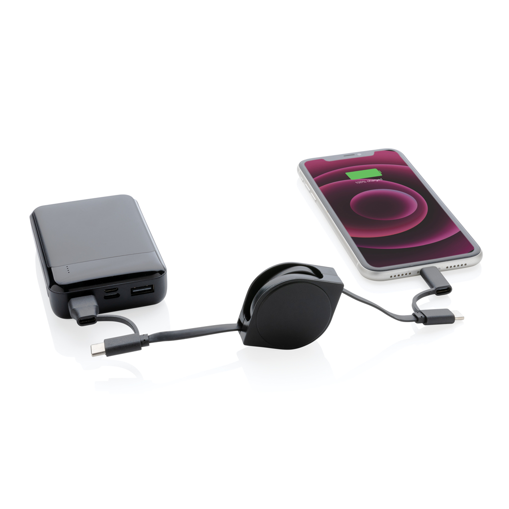MultiConnect Pro 6-in-1 Kabel aus recyceltem TPE – Flexibles Werbegeschenk mit Logo