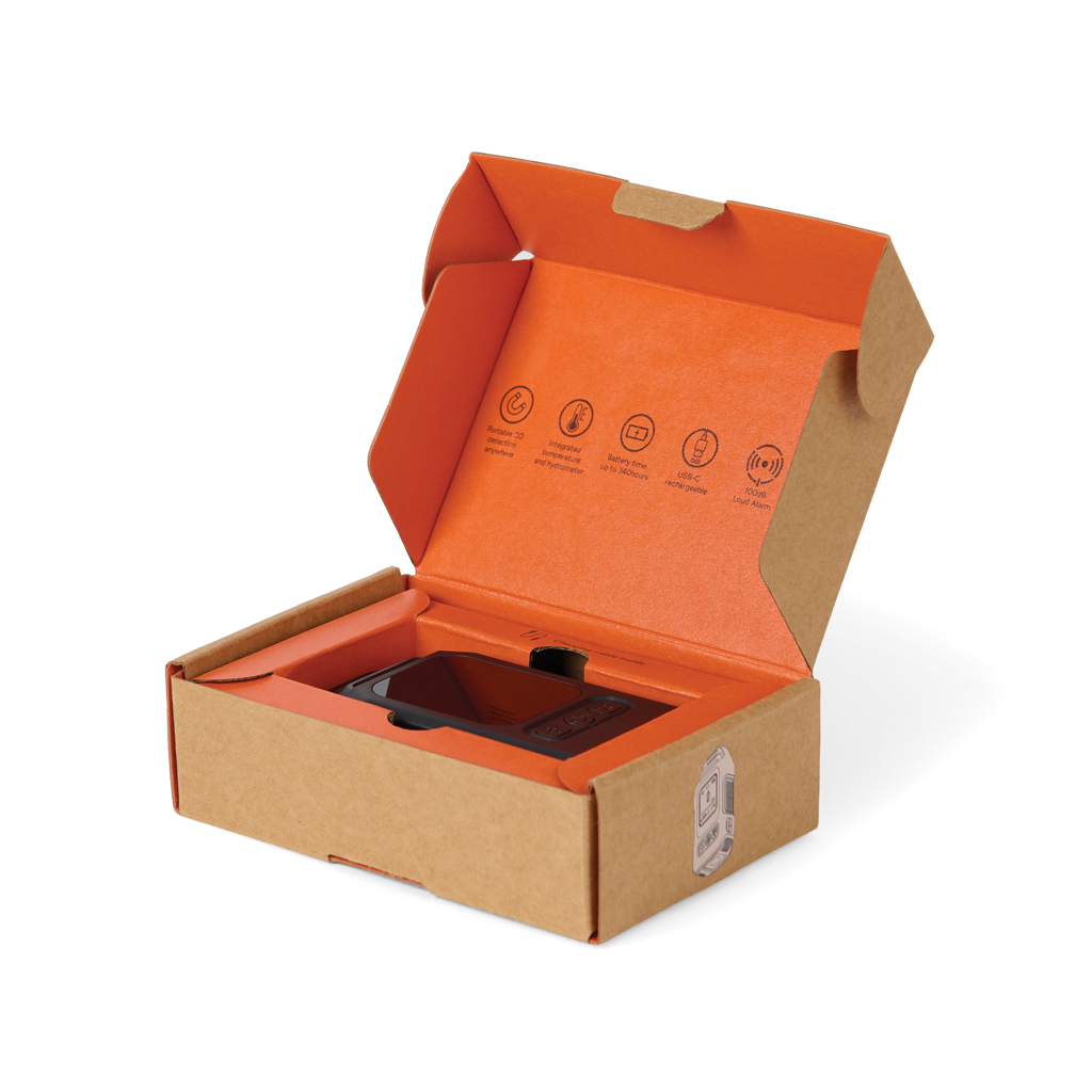 Nordic Drift Everest tragbarer CO-Detektor mit 100-dB-Alarm und Farbdisplay, bedruckbar