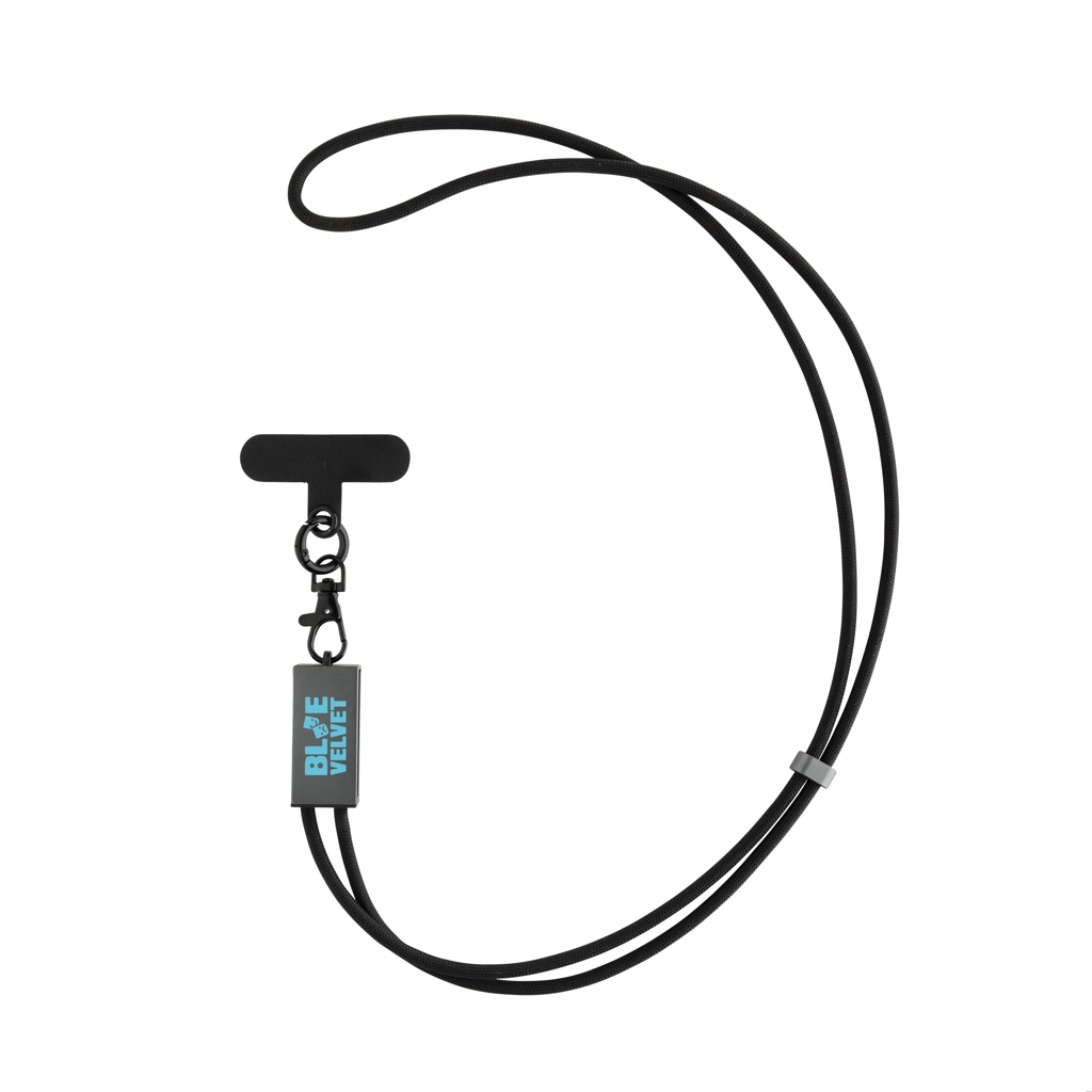 RCS-zertifiziertes RPET 60W Dual-Ladekabel USB-C/iOS – grau RCS-zertifiziertes RPET 60W Dual-Ladekabel USB-C/iOS – grau