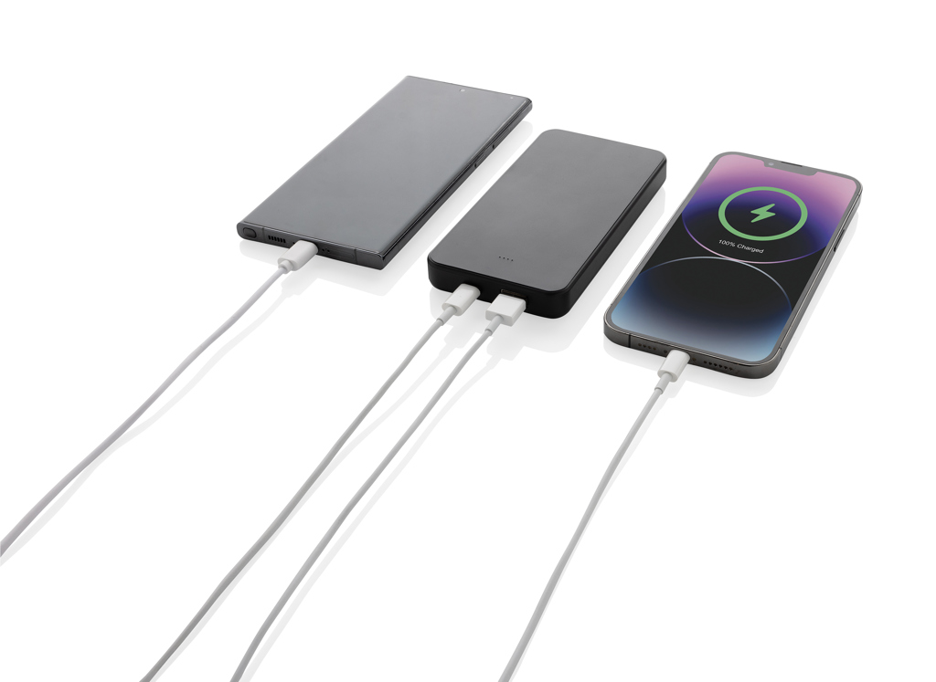 XD Collection Boostcore 10.000mAh Powerbank aus RCS-recyceltem ABS, USB-C & USB-A, bedruckbar