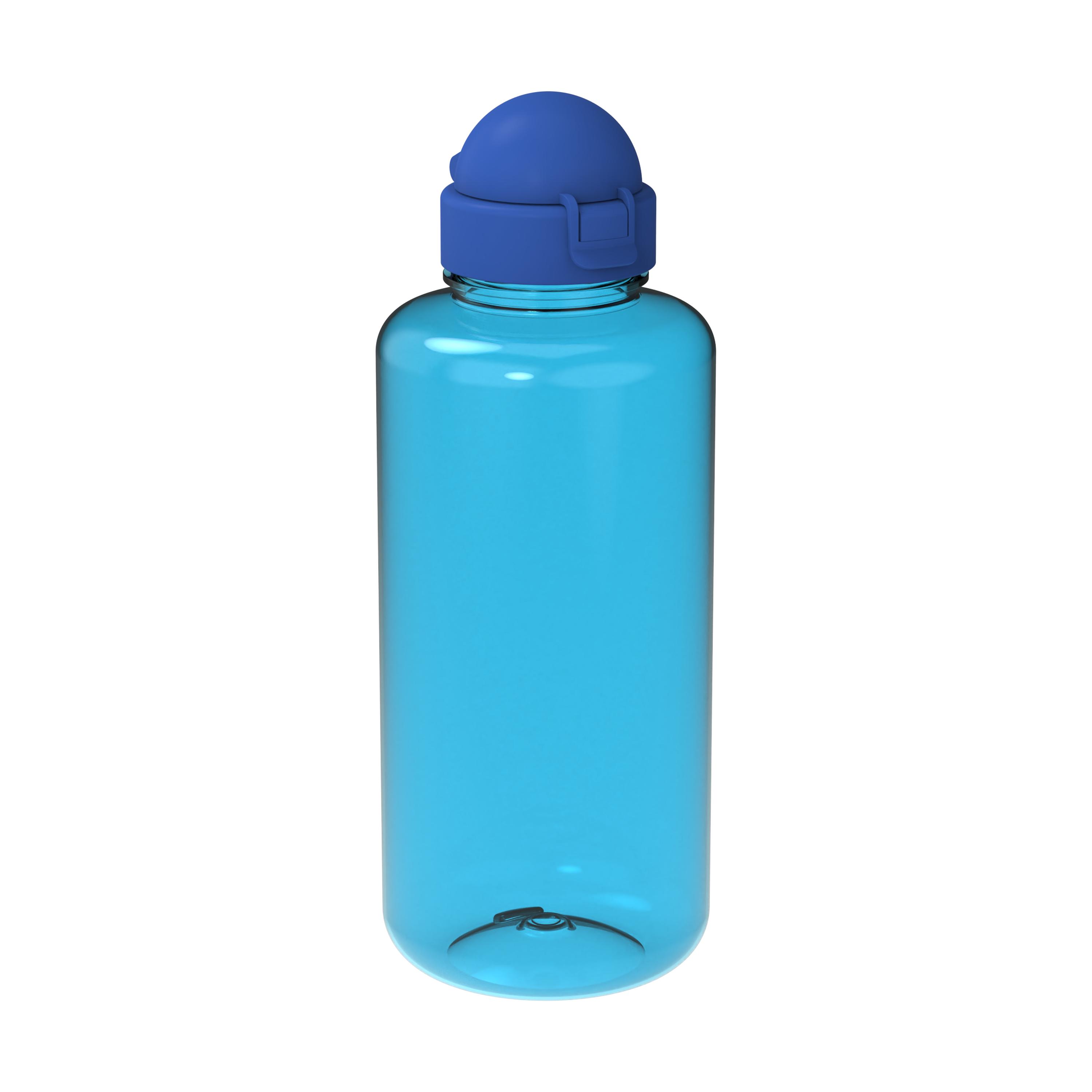 Trinkflasche "Junior", 1,0 l – transparent-blau