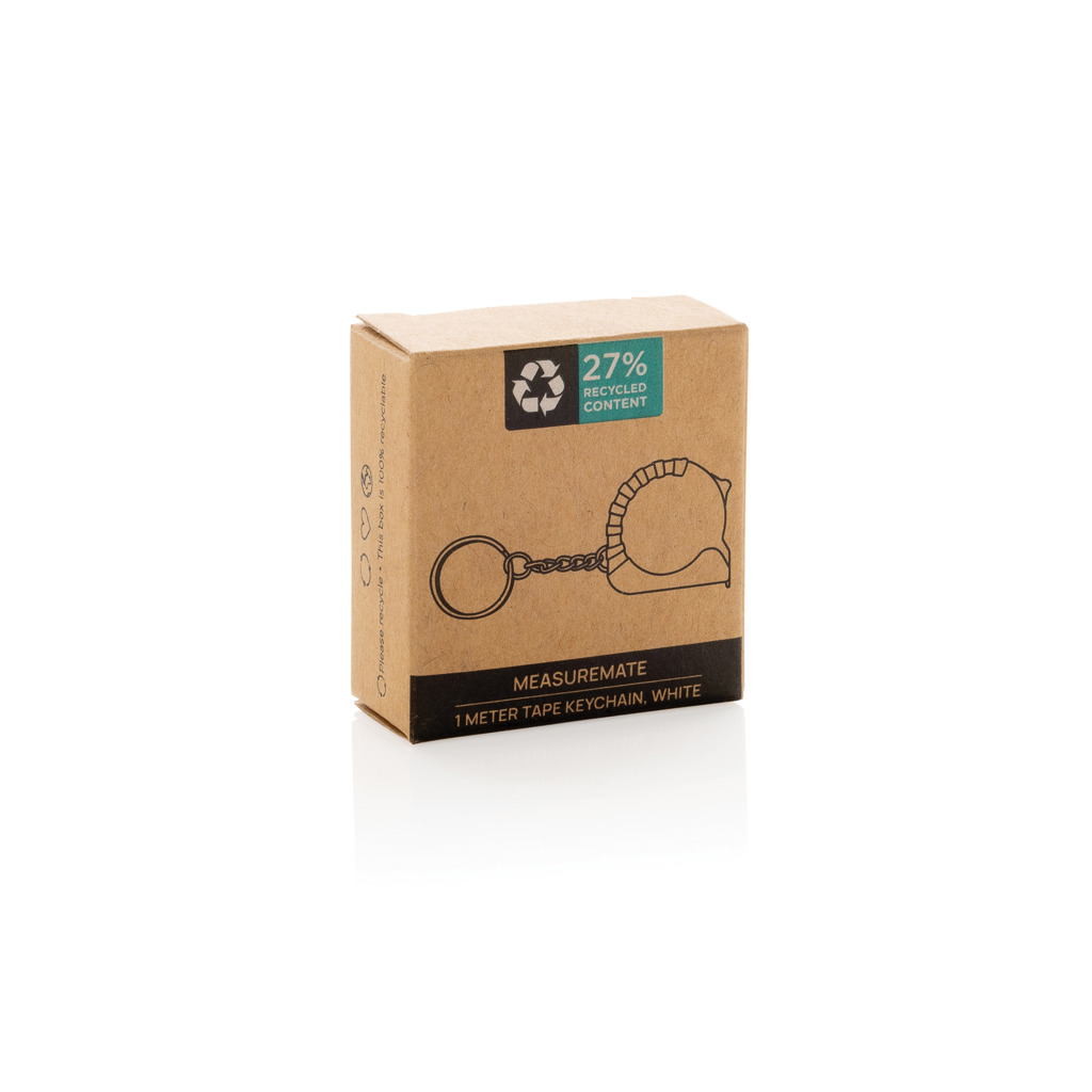 MeasureMate Schlüsselband mit 1 m Maßband, recyceltes ABS, RCS-zertifiziert