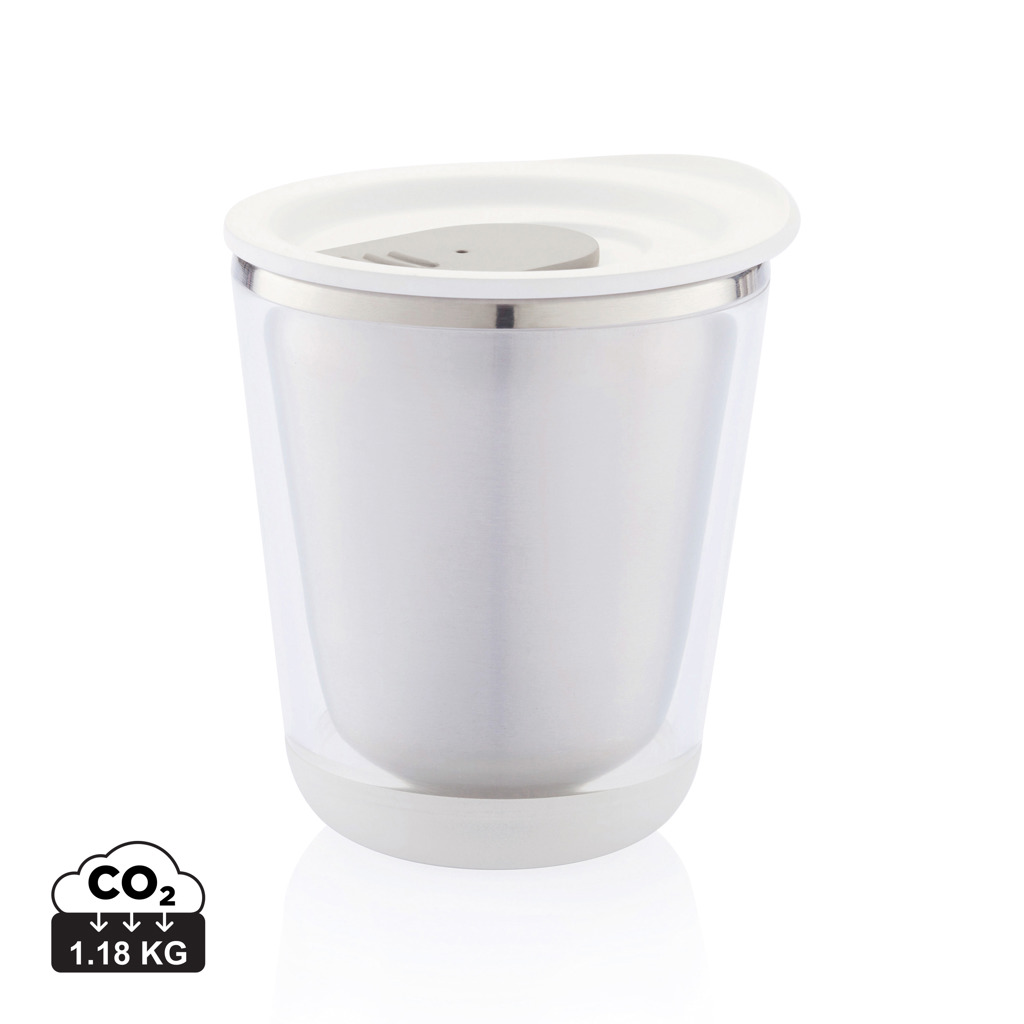 Edelstahl Kaffeebecher, zerlegbar fürs Recycling – schwarz