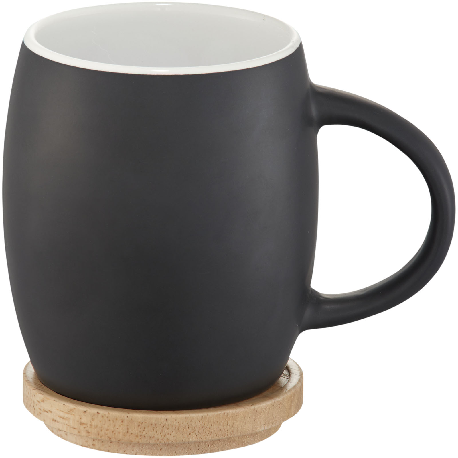 Hearth 400 ml Keramiktasse mit Holz Untersetzer Hearth 400 ml Keramiktasse mit Holz Untersetzer