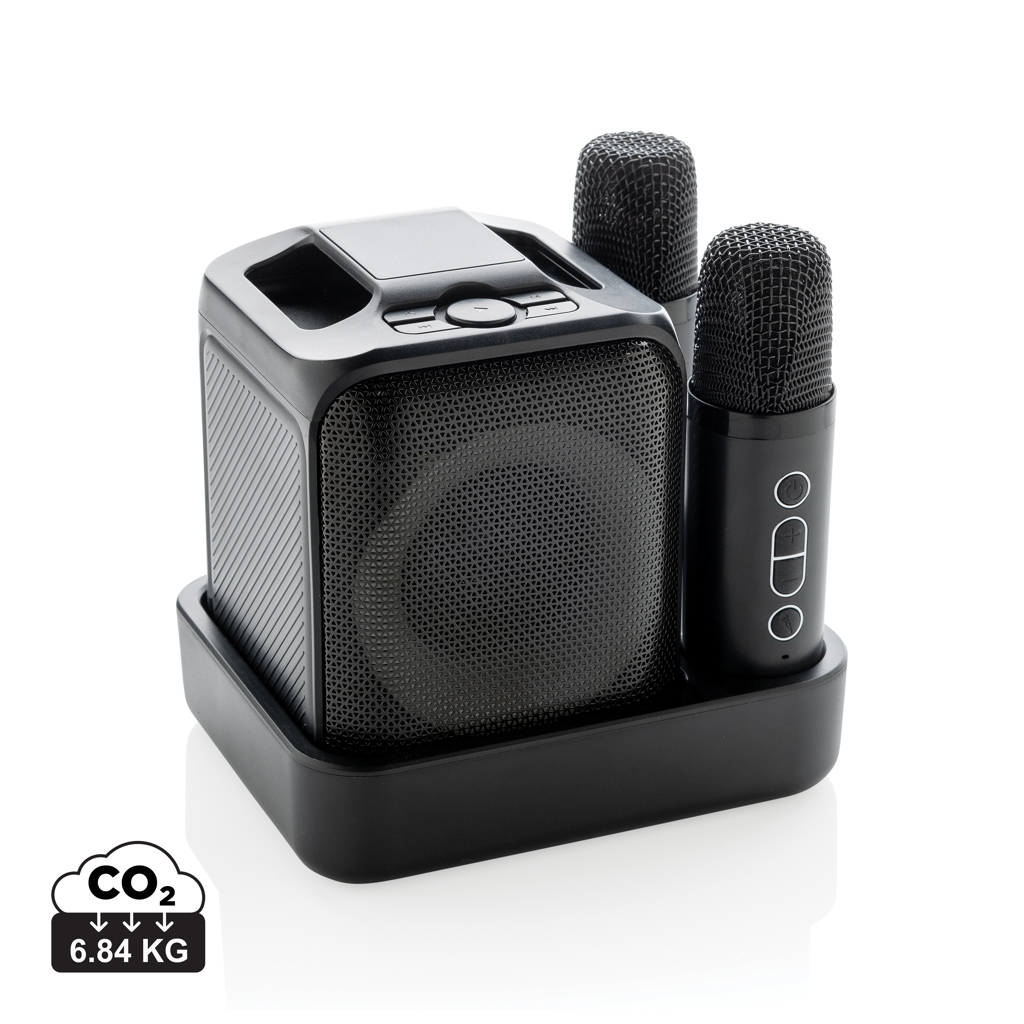 XD Collection Singvibe Karaoke-Set mit Doppelmikrofon aus RCS-recyceltem ABS