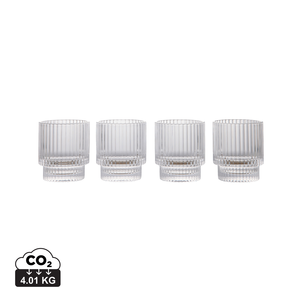 Pro Tumbler Glas-Set 4x250 ml stapelbar – transparent