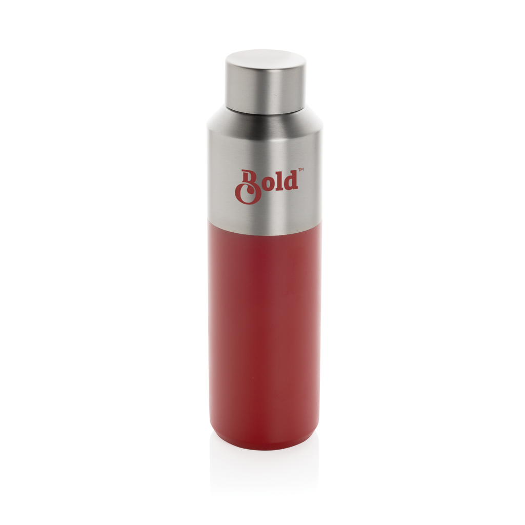 RCS-zertifiziert 95% recycelt: Edelstahlflasche 600ml rot