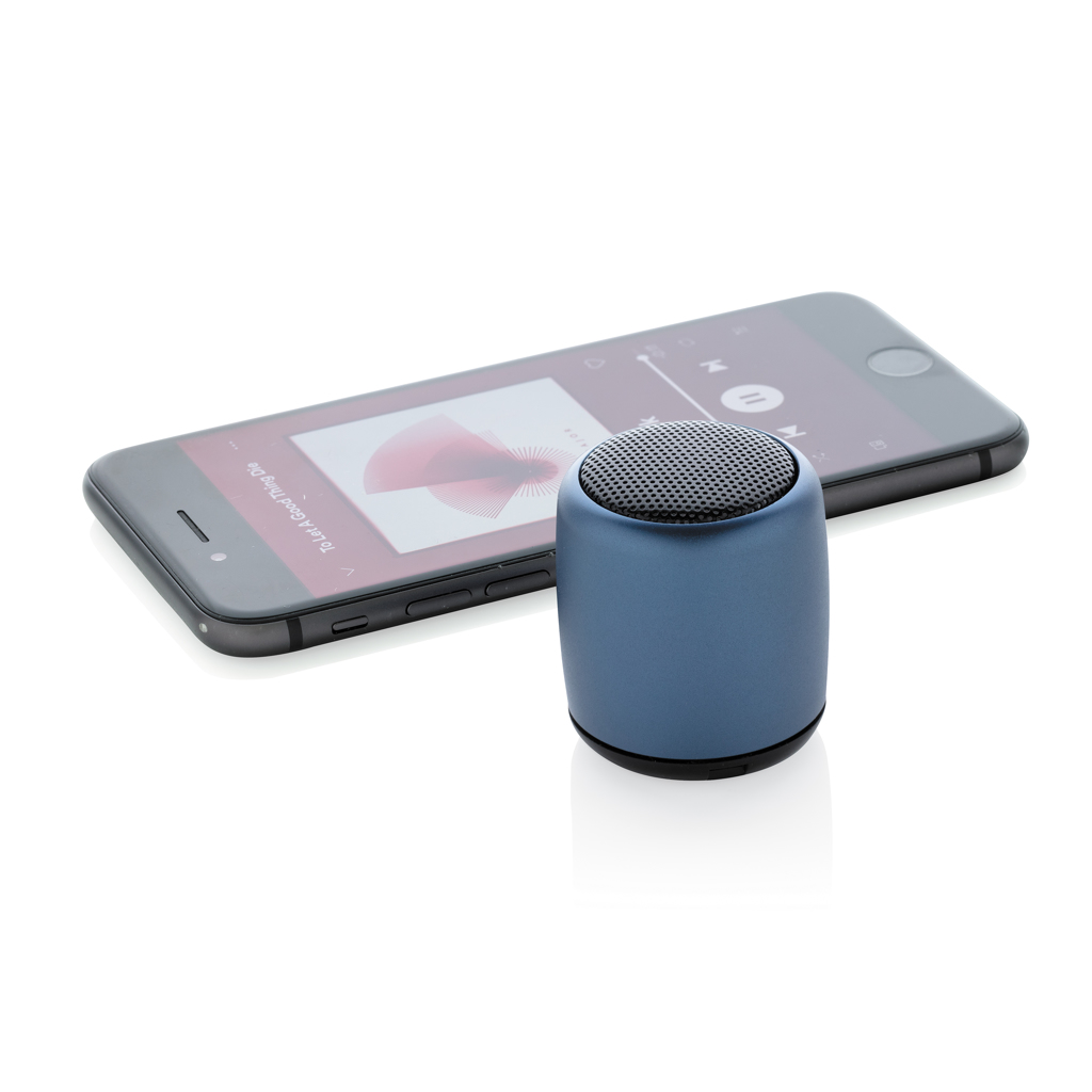 XD Collection Mini-Lautsprecher Aluminium kabellos – bedruckbar mit Logo XD Collection Mini-Lautsprecher Aluminium kabellos – bedruckbar mit Logo
