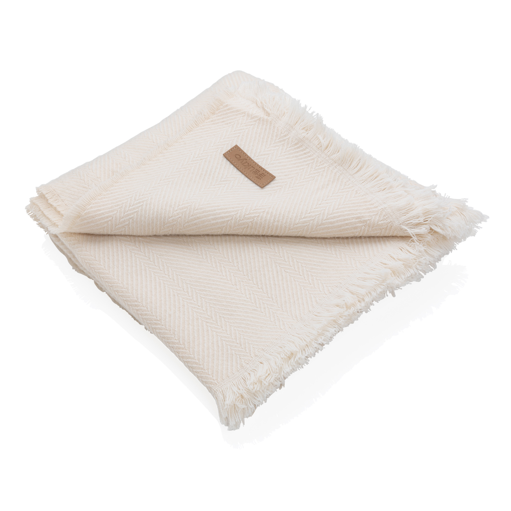 Ukiyo Aware Polylana gewebte Decke 130x150 cm mit Logo-Bestickung Ukiyo Aware Polylana gewebte Decke 130x150 cm mit Logo-Bestickung