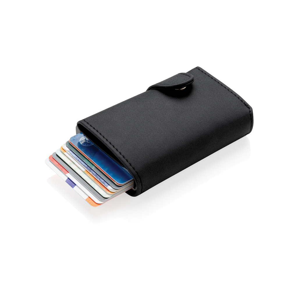 XD Collection RFID Kartenhalter aus Aluminium mit PU-Börse