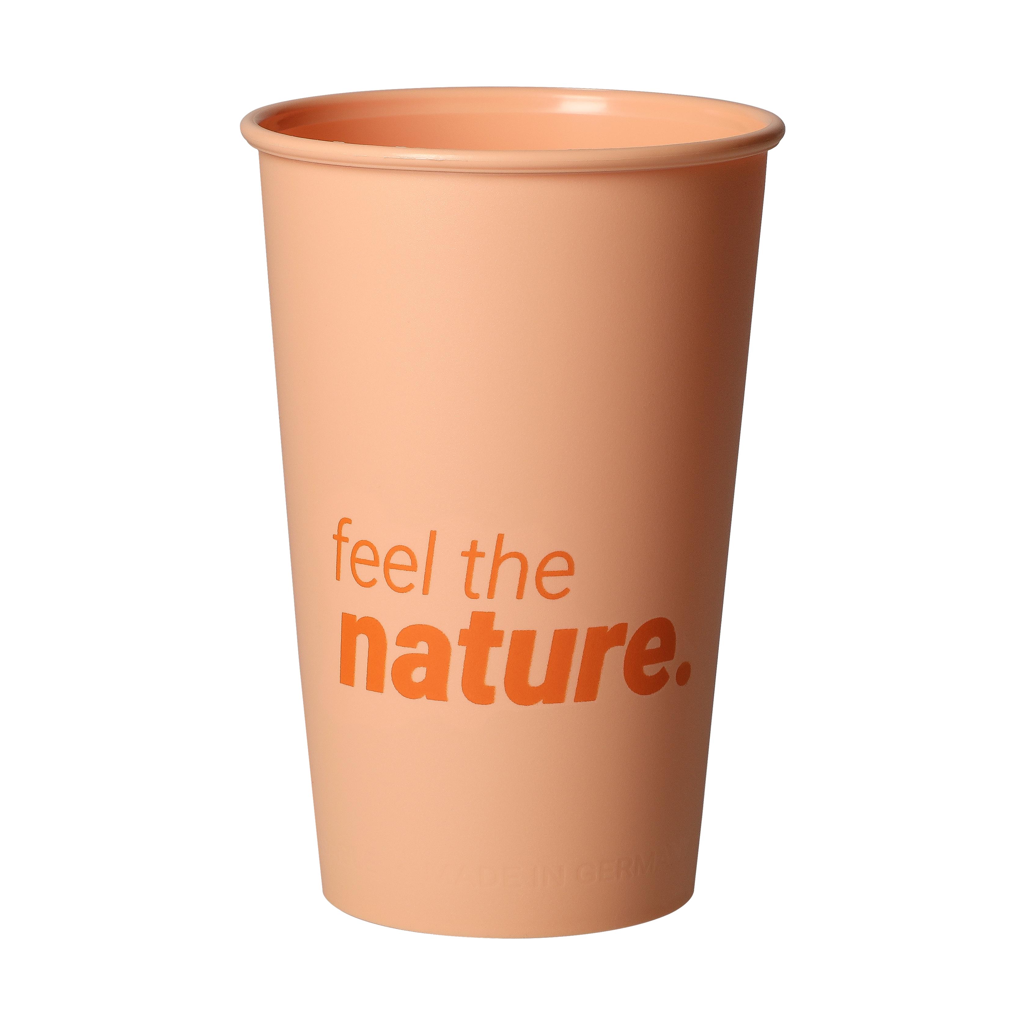 Becher "ToGo", 300 ml, elastoNature – DET4_Peach Becher "ToGo", 300 ml, elastoNature