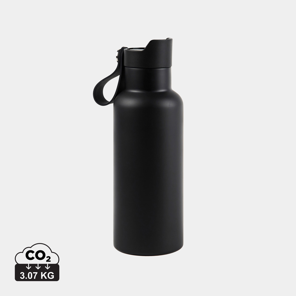 Edelstahl Vakuum-Thermosflasche 500 ml One-Touch schwarz
