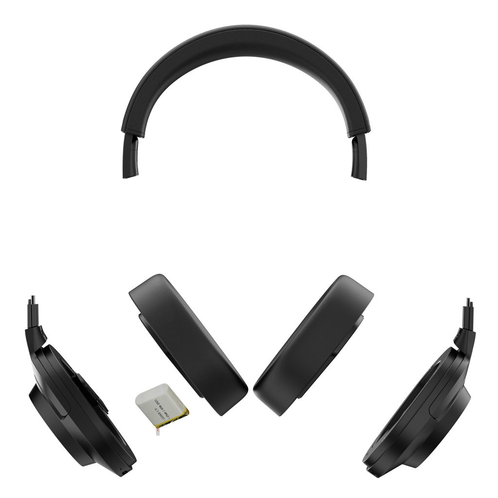 Urban Vitamin Irvine ANC Bluetooth-Kopfhörer, recycelt und reparierbar, mit Logo veredelbar