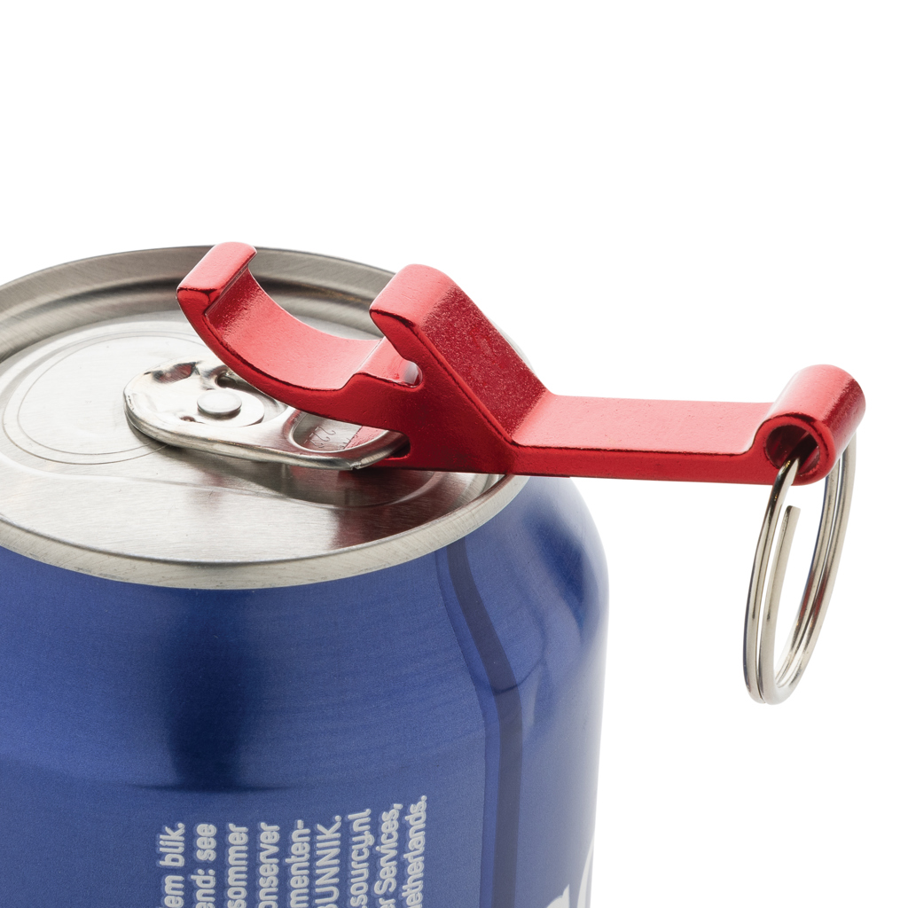 XD Collection Flaschen- und Dosenöffner-Schlüsselanhänger aus 79 % RCS-Recycling-Aluminium, mit Lasergravur