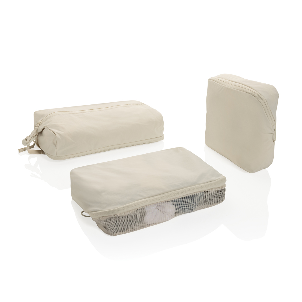 XD Xclusive KENTO URBAN Packing Cube Set 3-teilig aus RCS-recyceltem Nylon mit Logodruck XD Xclusive KENTO URBAN Packing Cube Set 3-teilig aus RCS-recyceltem Nylon mit Logodruck