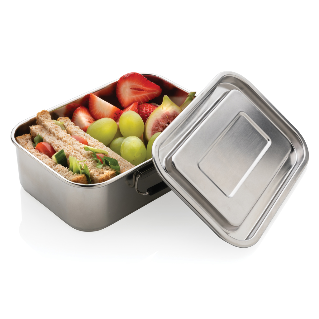 XD Collection Lunchbox aus RCS-Edelstahl, 0,8 L, auslaufsicher, mit Logo