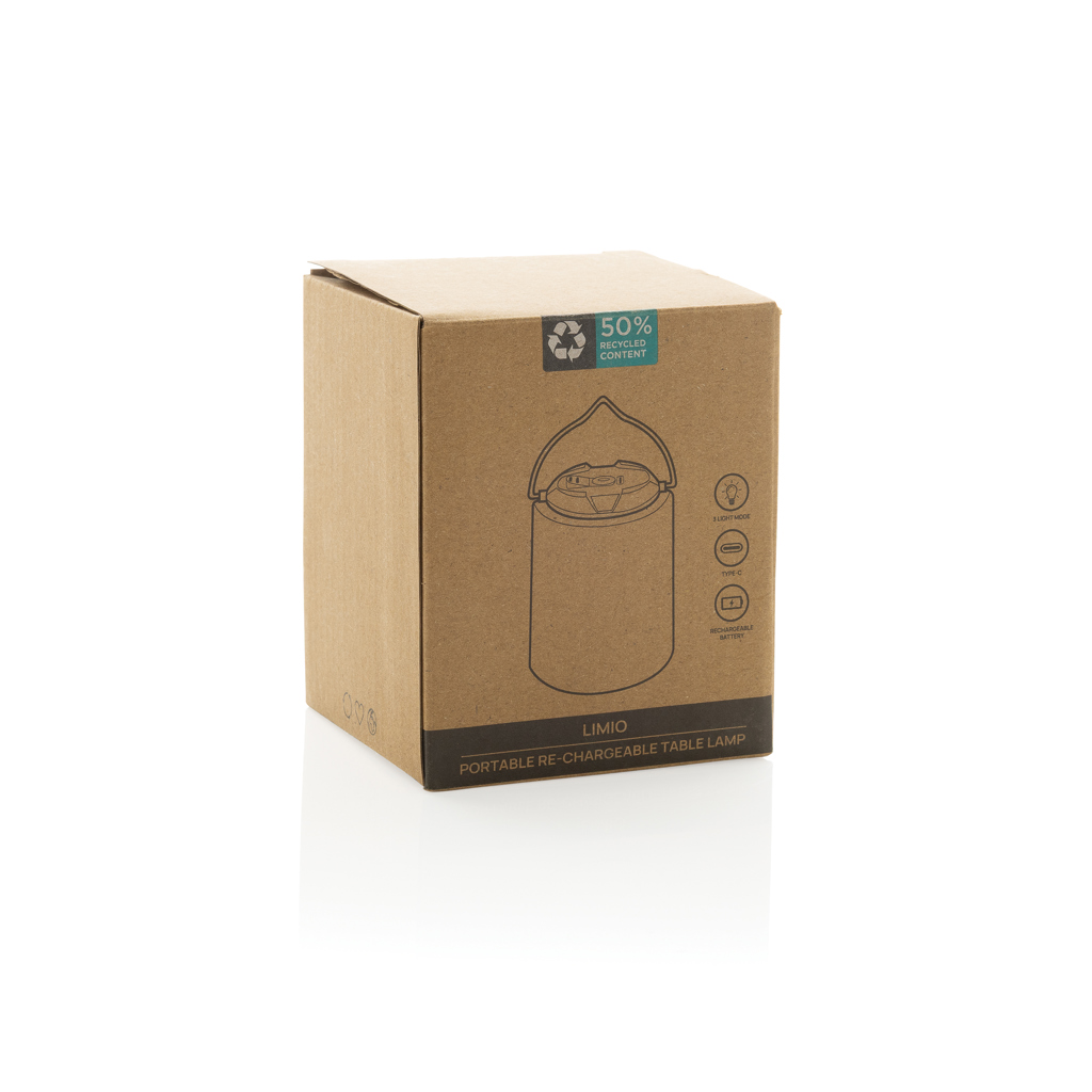 XD Collection Limio LED-Tischlampe aus RCS-recyceltem ABS, USB-C, IPX4 XD Collection Limio LED-Tischlampe aus RCS-recyceltem ABS, USB-C, IPX4