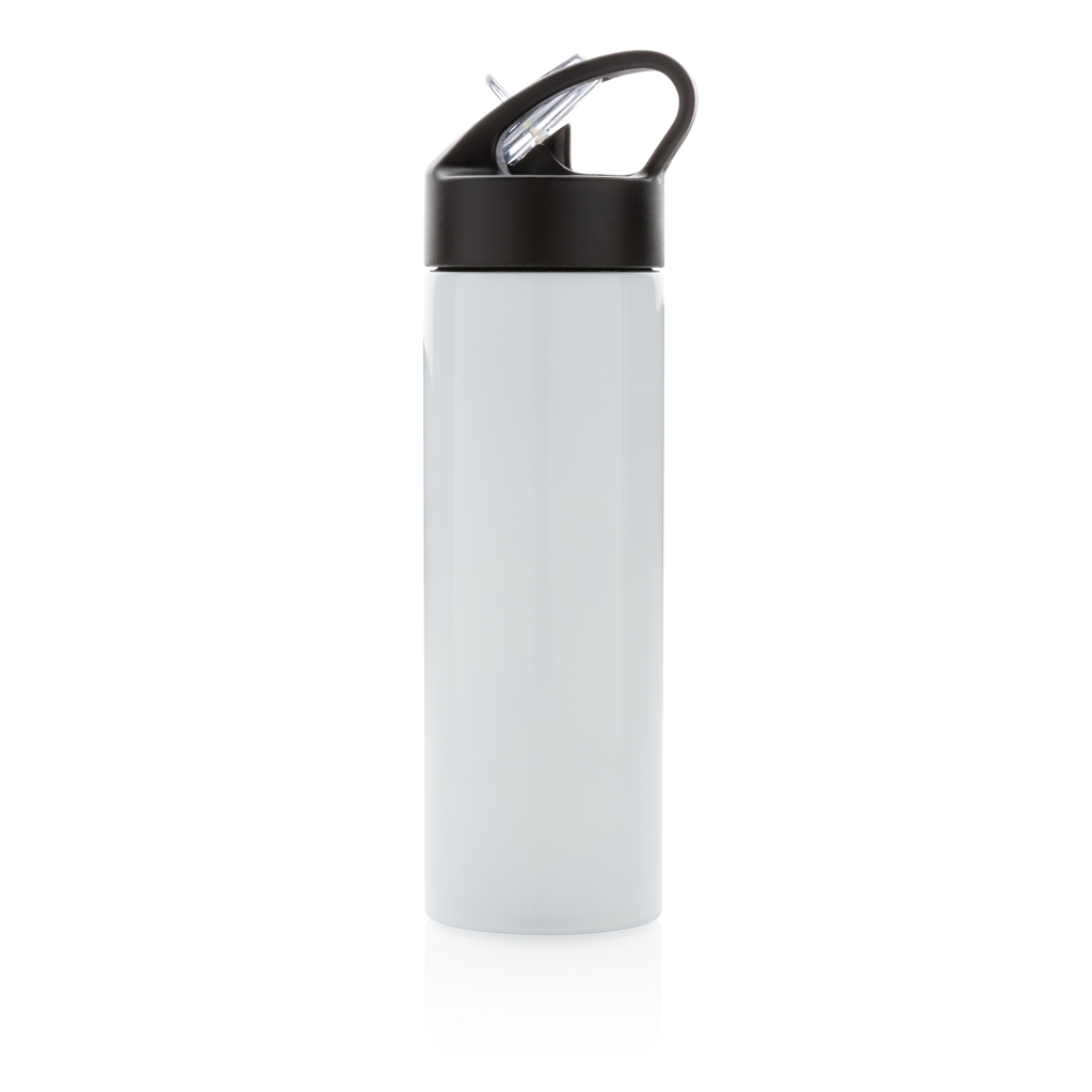 Edelstahl-Sportflasche 500 ml mit Trinkvorrichtung – weiß