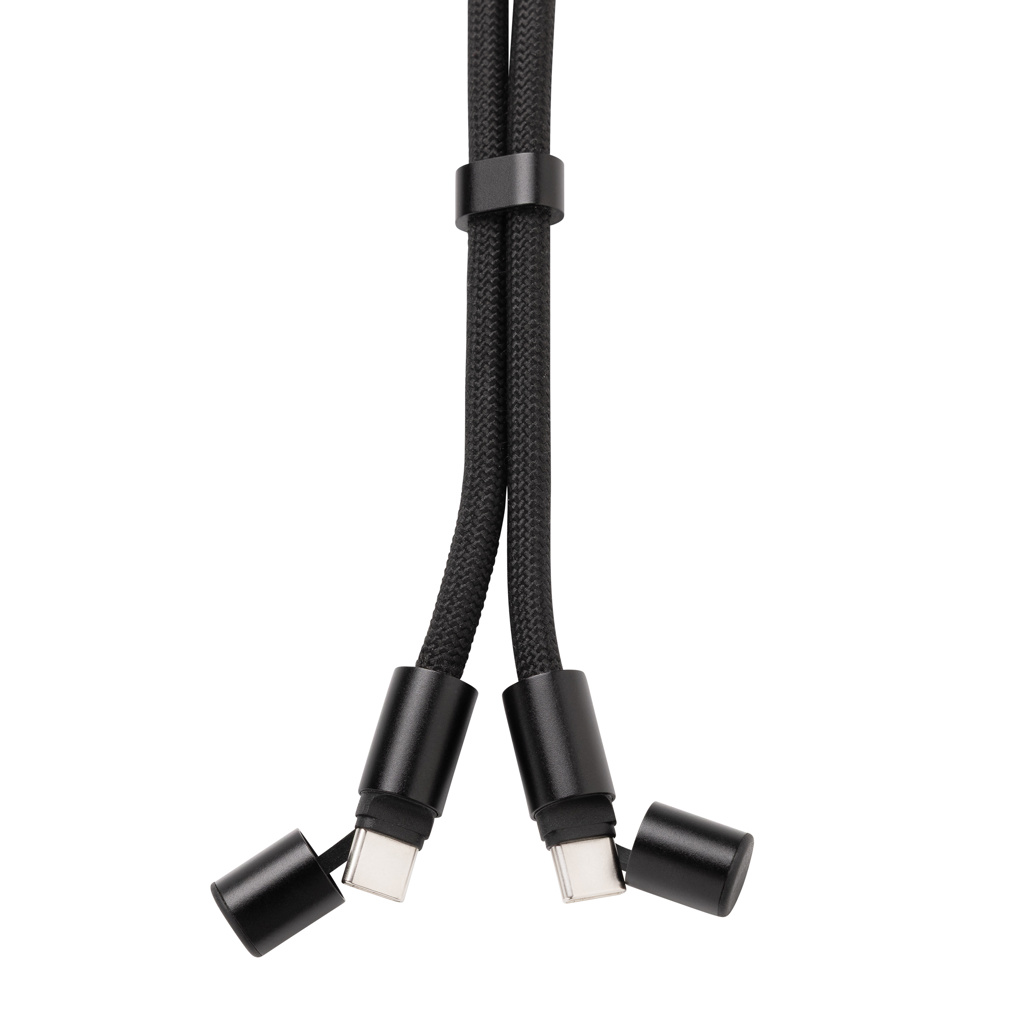 RCS‑zert. rPET 60W USB‑C Handgelenk‑Kabel – schwarz RCS‑zert. rPET 60W USB‑C Handgelenk‑Kabel – schwarz