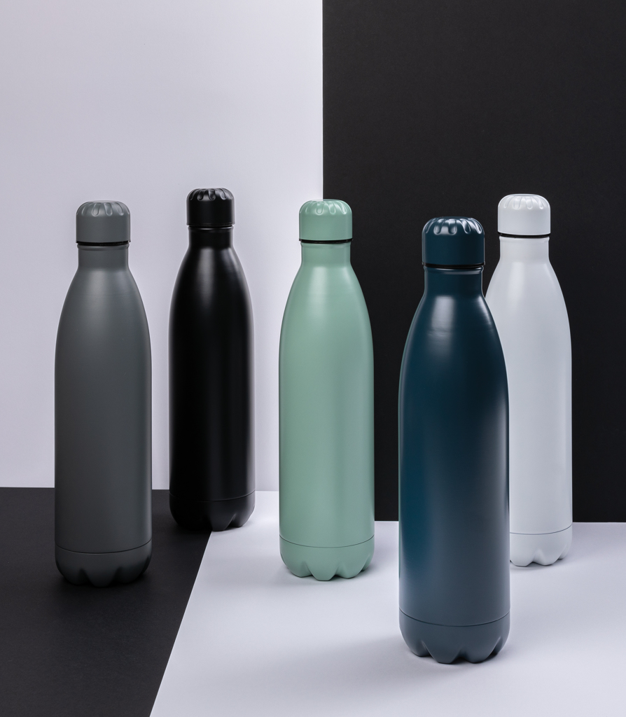 XD Collection Solid Color Vakuumflasche 750 ml aus Edelstahl mit Logo-Veredelung
