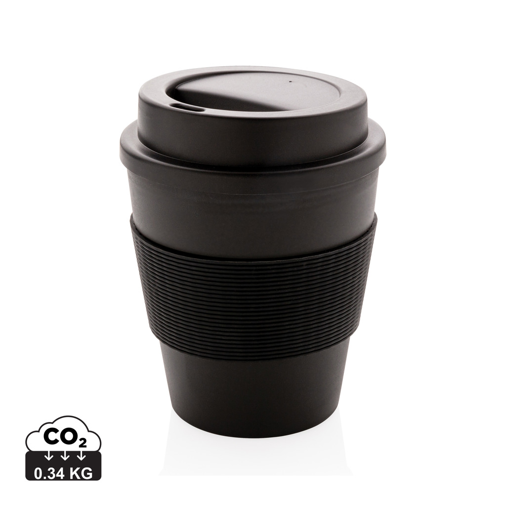 XD Collection wiederverwendbarer Coffee-to-go Becher 350 ml mit Silikon-Sleeve