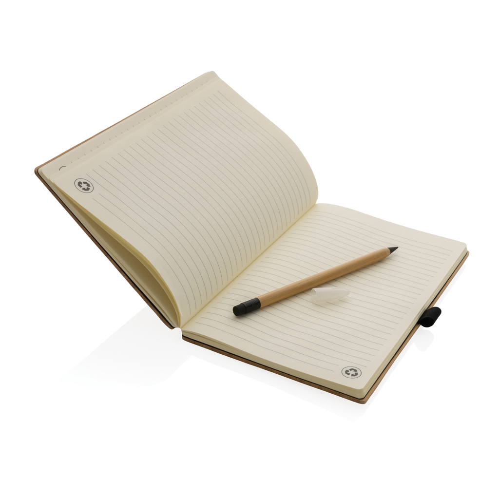 XD Collection FSC-Bambus-Notizbuch mit Infinity-Bleistift im Set — bedruckbar
