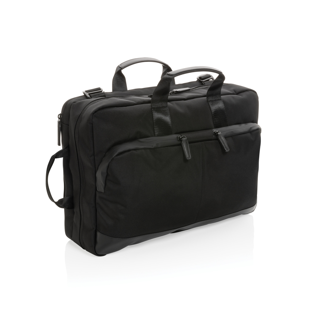Swiss Peak AWARE 2-in-1 Executive Laptop-Rucksack aus recyceltem PET — bedruckbar