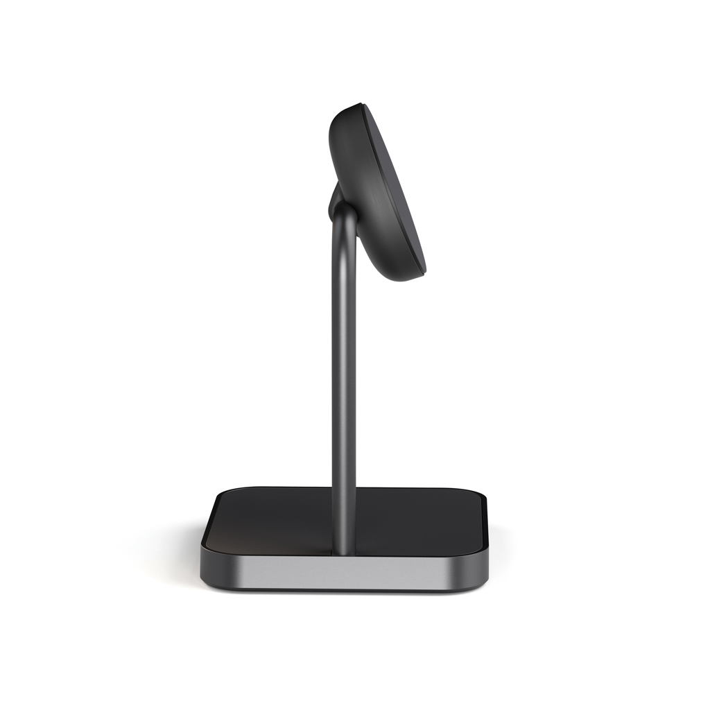 Zens Office Charger 2 Schwarz – kabellose 2-in-1-Ladestation aus Zinklegierung, mit Logo graviert oder bedruckt