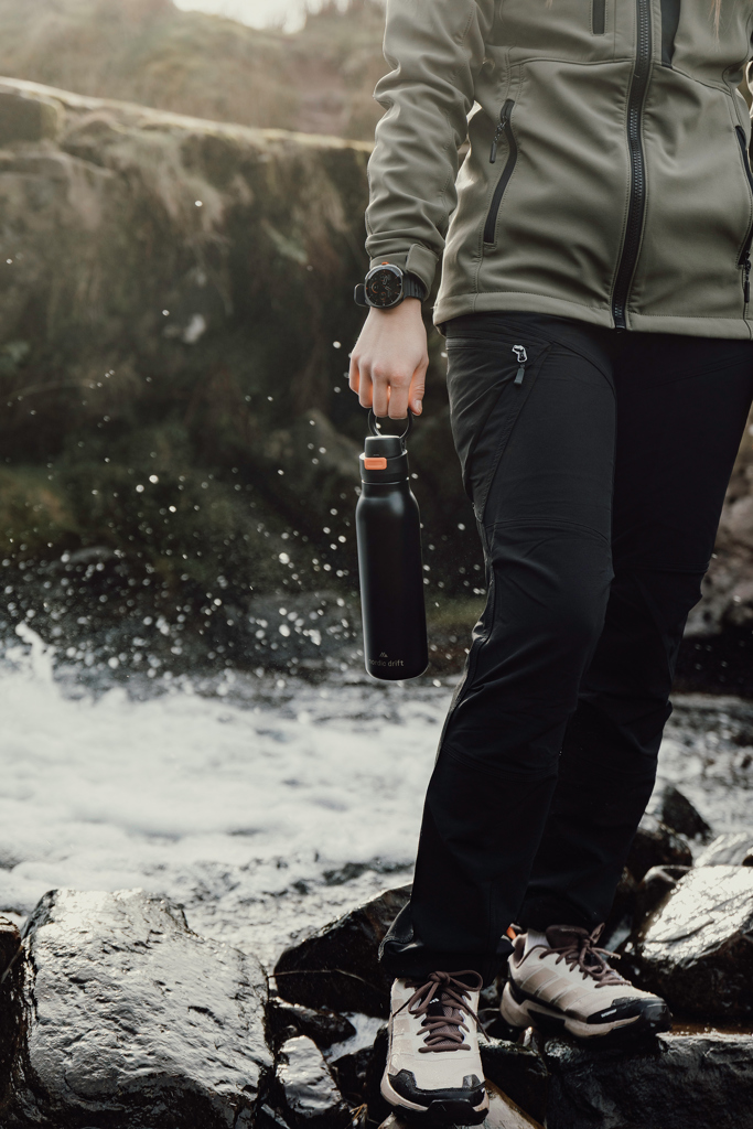 Nordic Drift Trail Wasserflasche 750ml aus 68 % recyceltem Edelstahl, RCS-zertifiziert, bedruckbar